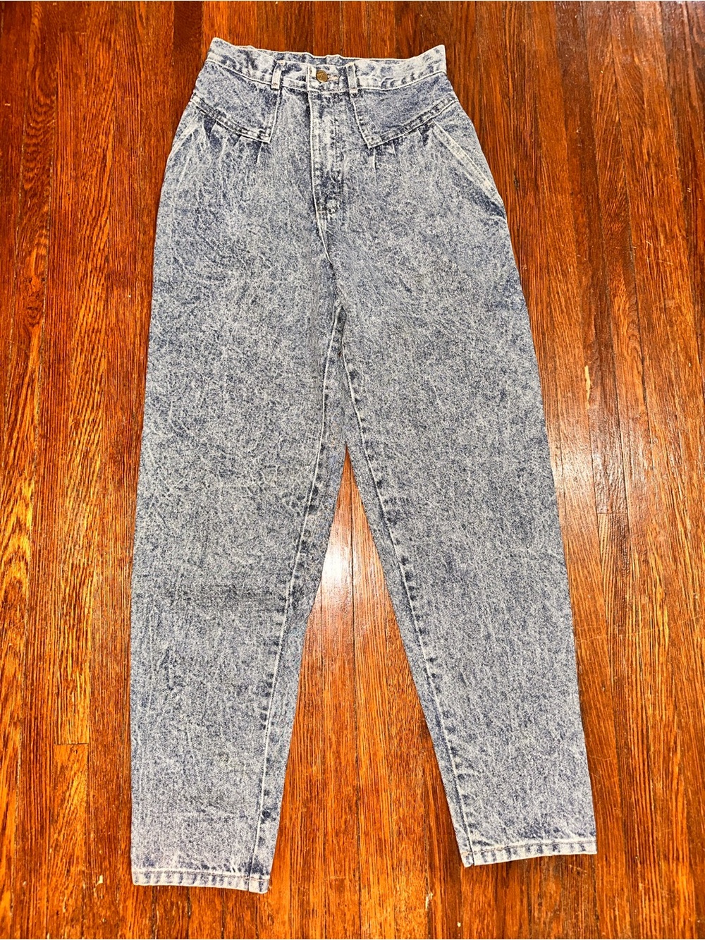 Vintage 80’s Mesa Women’s 2 Blue Acid Wash High Waisted Retro Mom Jeans